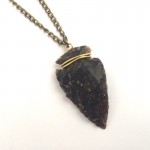 Black Arrowhead Men's Necklace