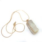 quartz healing crystal necklace