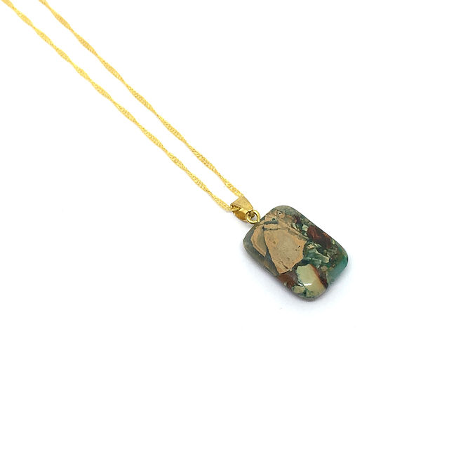 Camouflage Agate Pendant