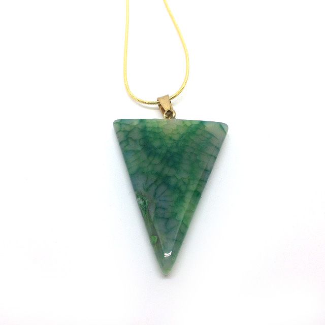 Woman's Green Agate Pendant