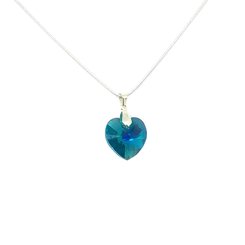 Green Swarovksi Heart Pendant