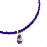 Amtheyst & Swarovski necklace online uk