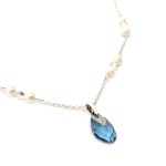 Swarovski and pearl necklace