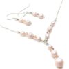 Swarovski pearl bridal necklace