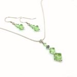 Swarovski crystal necklace and earrings