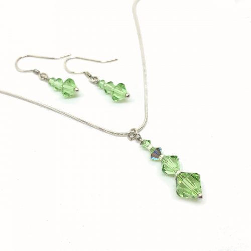 Swarovski crystal necklace and earrings