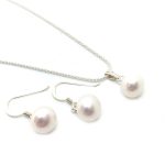 Freshwater pearl wedding jewellery set