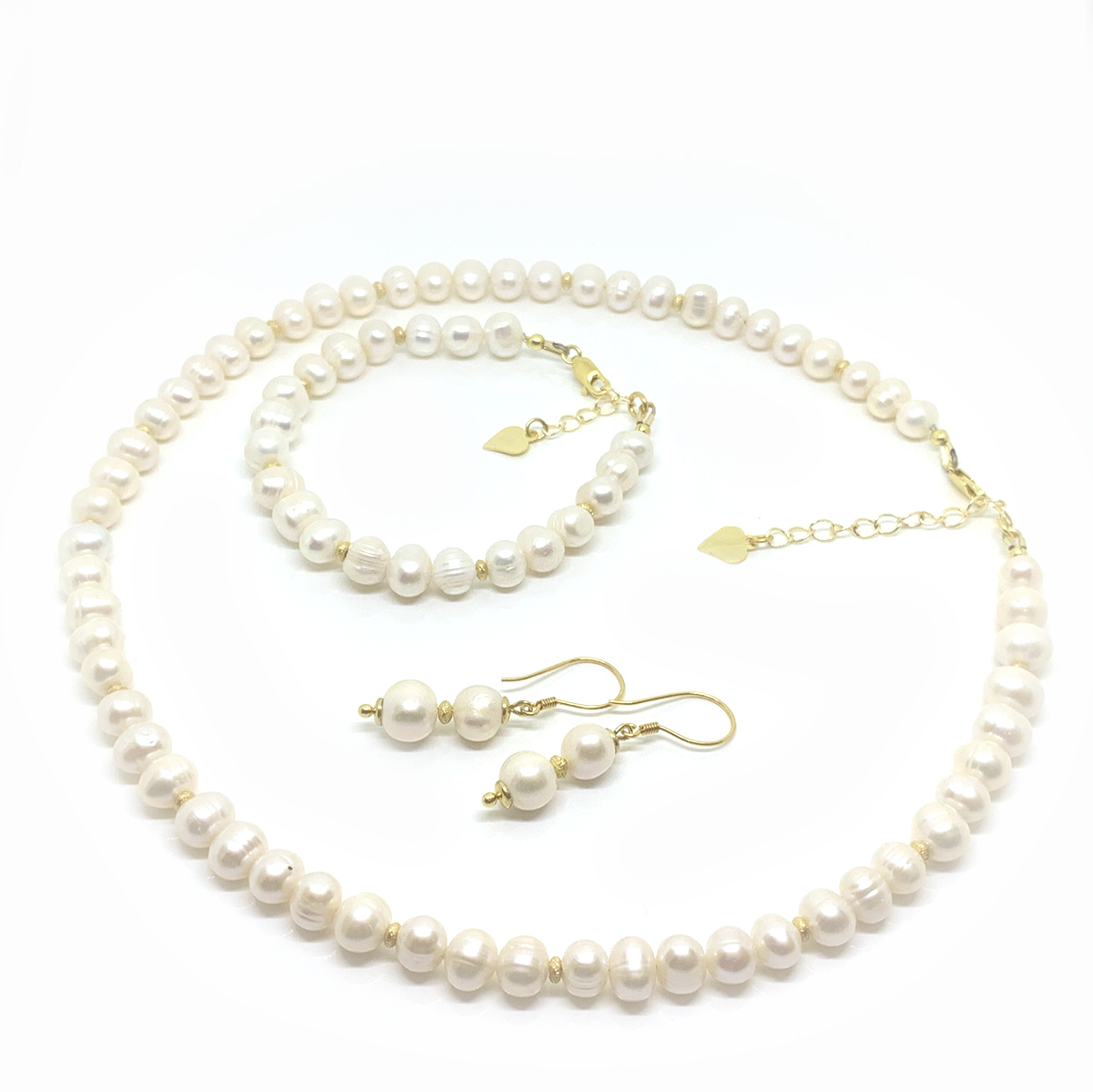pea-n-8a Pearl jewellery set