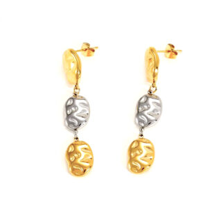 cosmic gold silver earrings