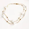 faux pearl gold necklace
