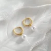 gold pearl earrings