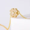 Copper-18K-Gold-Plated-Inlay-Four-Leaf-Clover-Zircon-Bracelets-display-picture-3