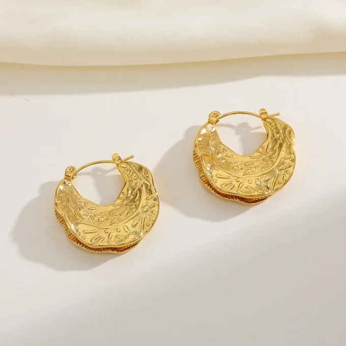 Geometric-Stainless-Steel-18K-Gold-Plated-Earrings-Fashionable-Casual-Cute-Design-For-Weekend-Daily-Date-Selfie-Holiday-3
