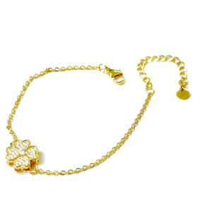 4-leaf clover gold bracelet