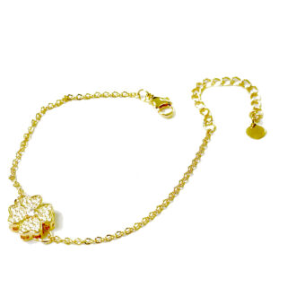 4-leaf clover gold bracelet