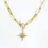 guiding north star gold necklace