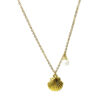 gp-ncp-1-2 shell and pearl gold necklace