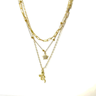 gold layering necklace