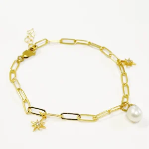pearl and star bracelet
